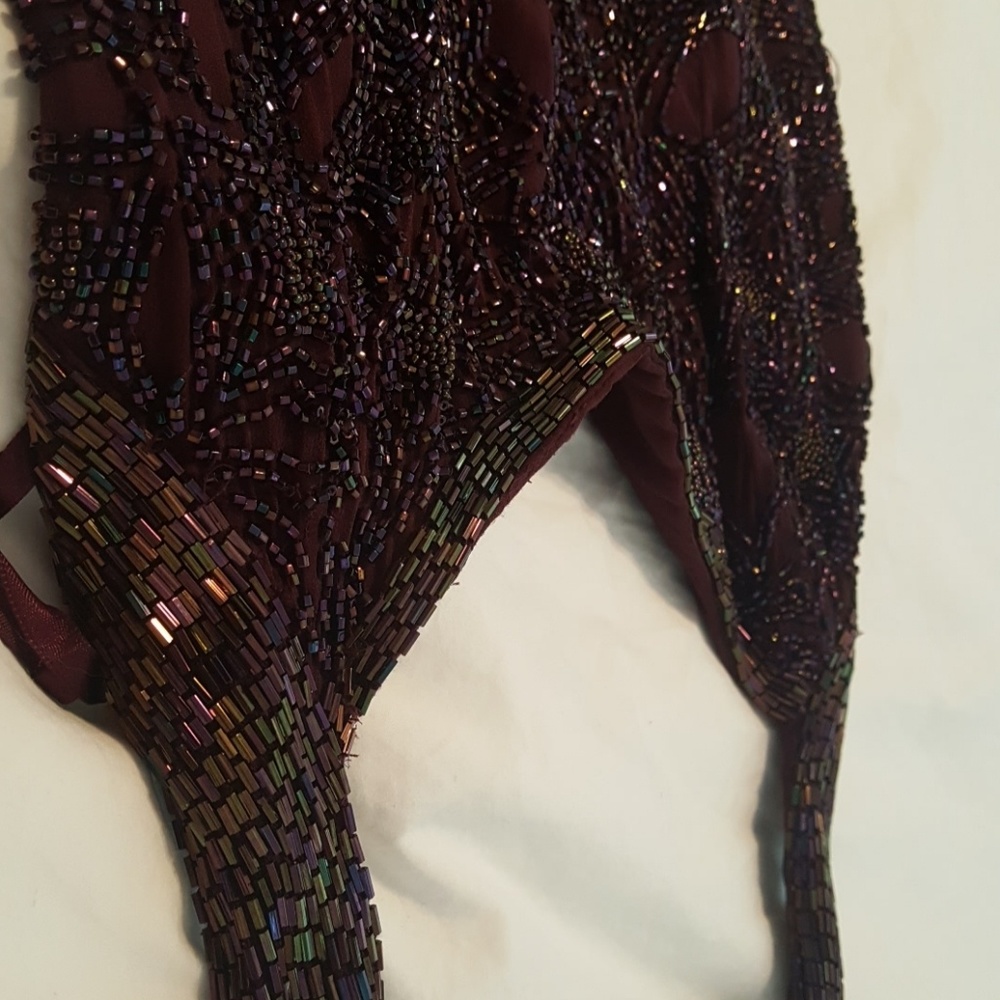 Super unique purple beaded dress